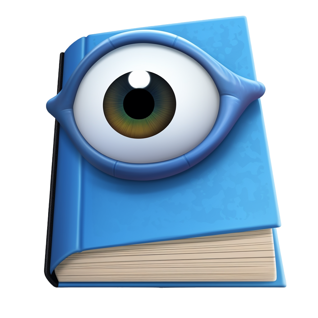 En bok med et stort øye.